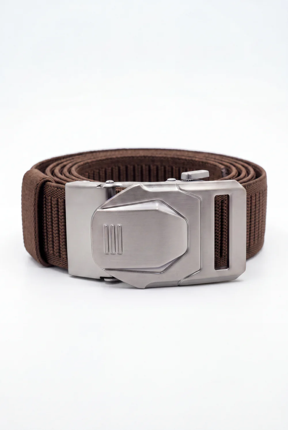 Men’s Tomato Store Blade Clip Web Belt With Ribbed Basket Weave Pattern Raised Inner Grip Texture Metallic Quick Release Buckle - Image 8