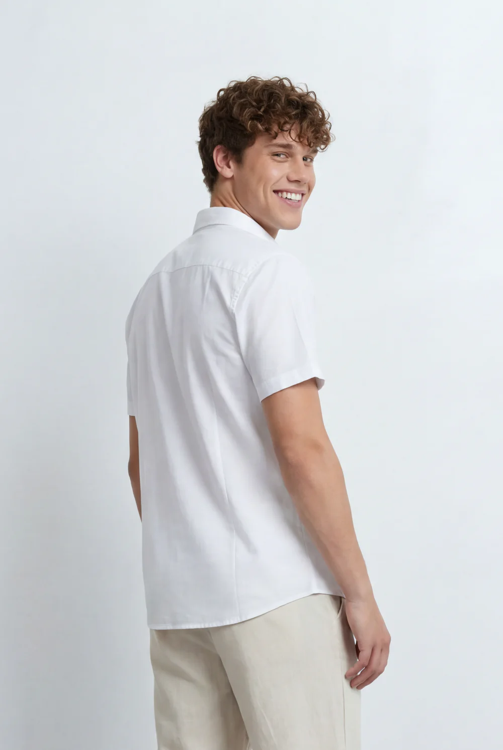Men’s Tomato Store Button Down Shirt Classic Collar Design Short Sleeves Tailored Regular Fit - Image 14