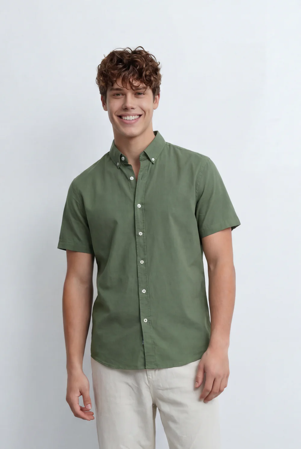 Men’s Tomato Store Button Down Shirt Classic Collar Design Short Sleeves Tailored Regular Fit - Image 21