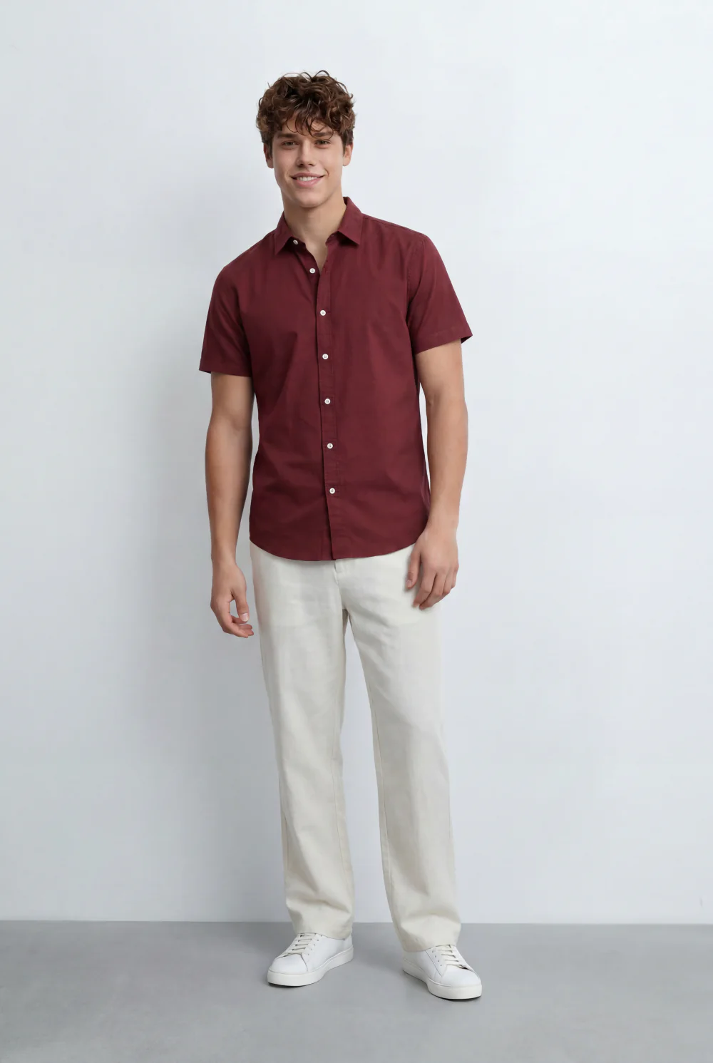 Men’s Tomato Store Button Down Shirt Classic Collar Design Short Sleeves Tailored Regular Fit - Image 27