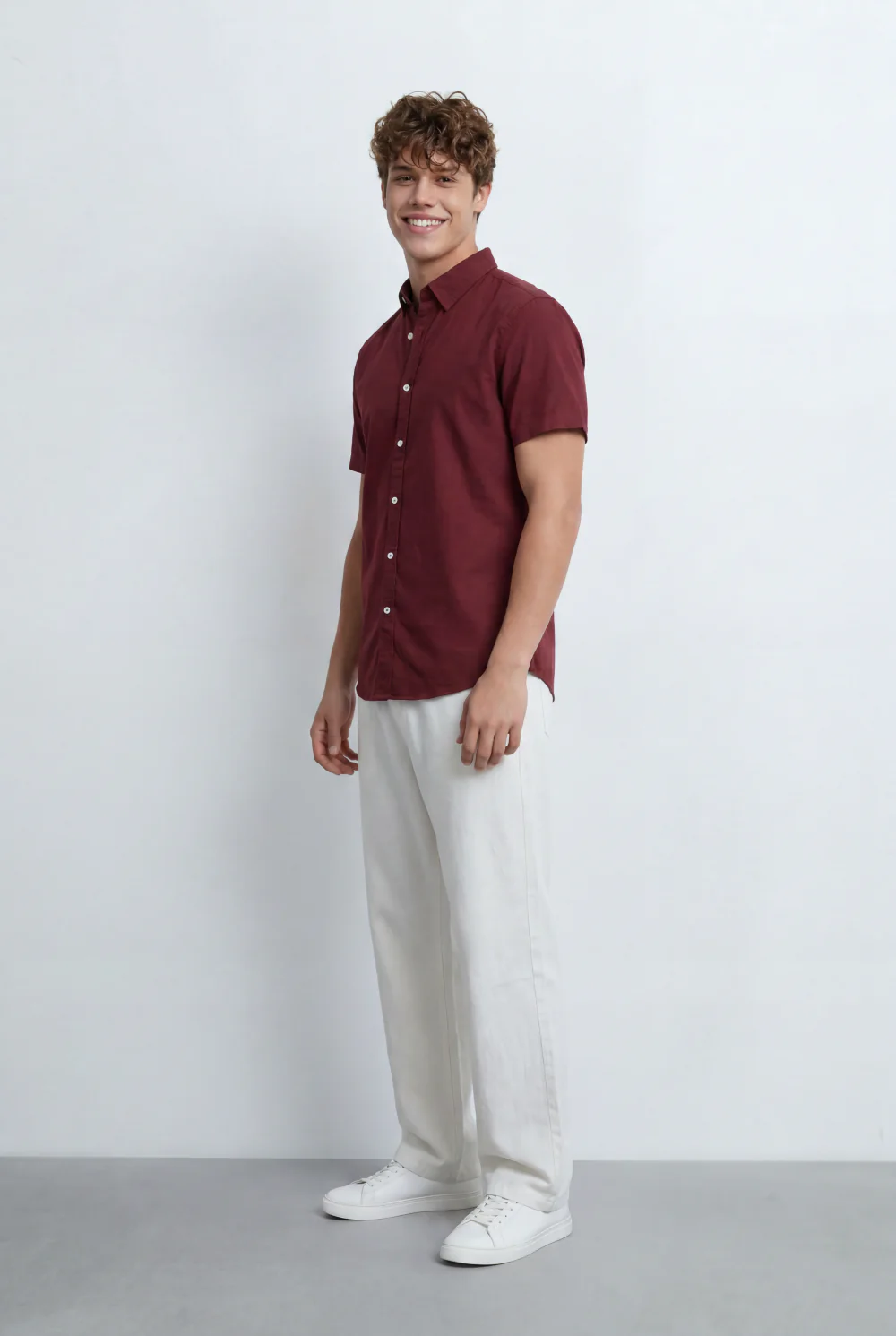 Men’s Tomato Store Button Down Shirt Classic Collar Design Short Sleeves Tailored Regular Fit - Image 28