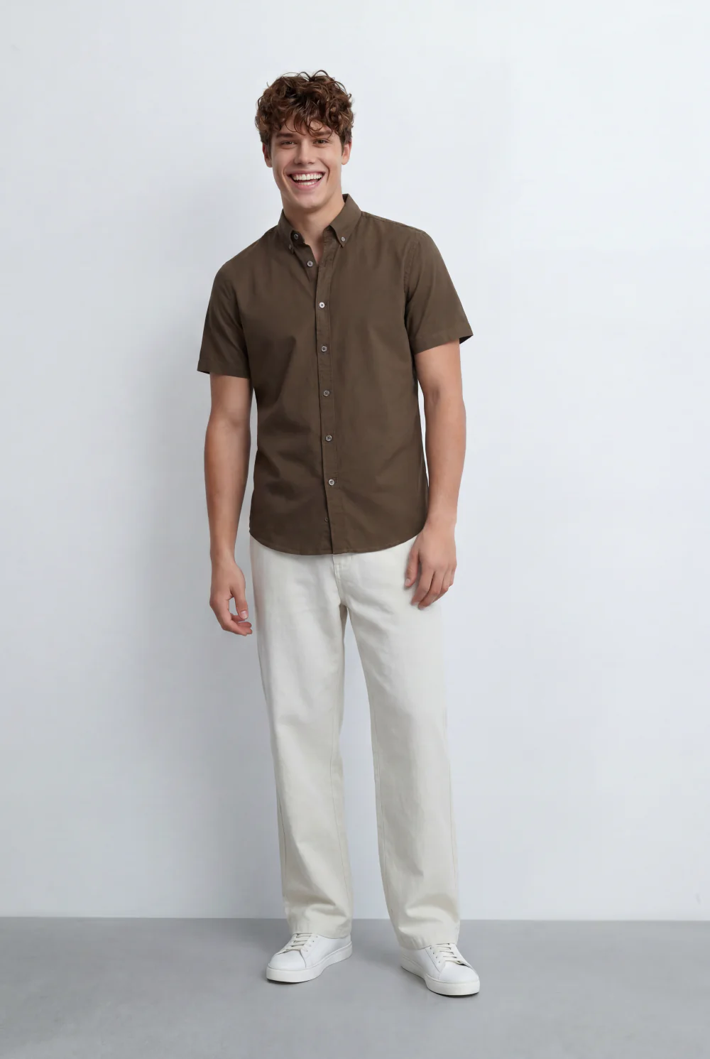 Men’s Tomato Store Button Down Shirt Classic Collar Design Short Sleeves Tailored Regular Fit - Image 8