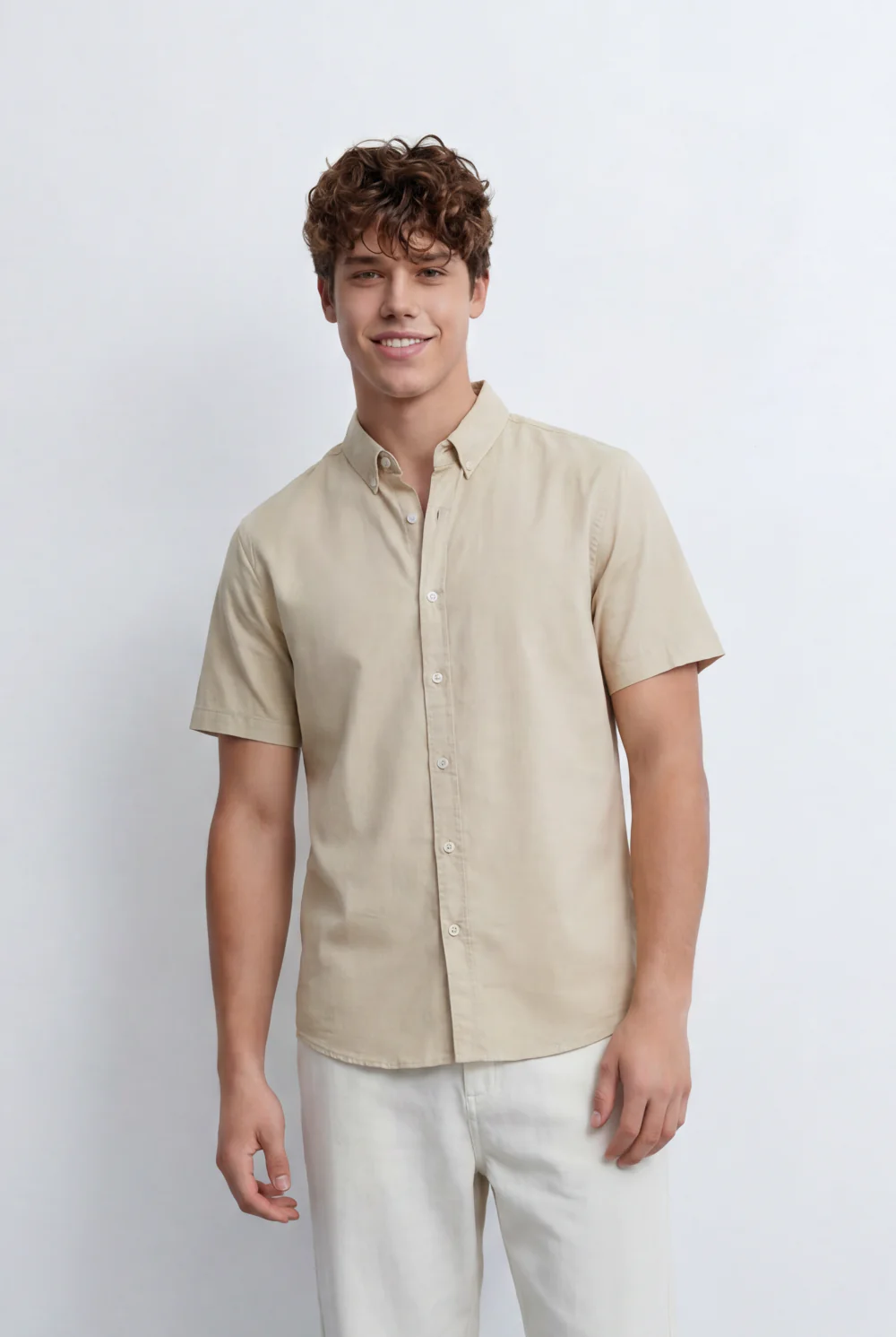 Men’s Tomato Store Button Down Shirt Classic Collar Design Short Sleeves Tailored Regular Fit - Image 9