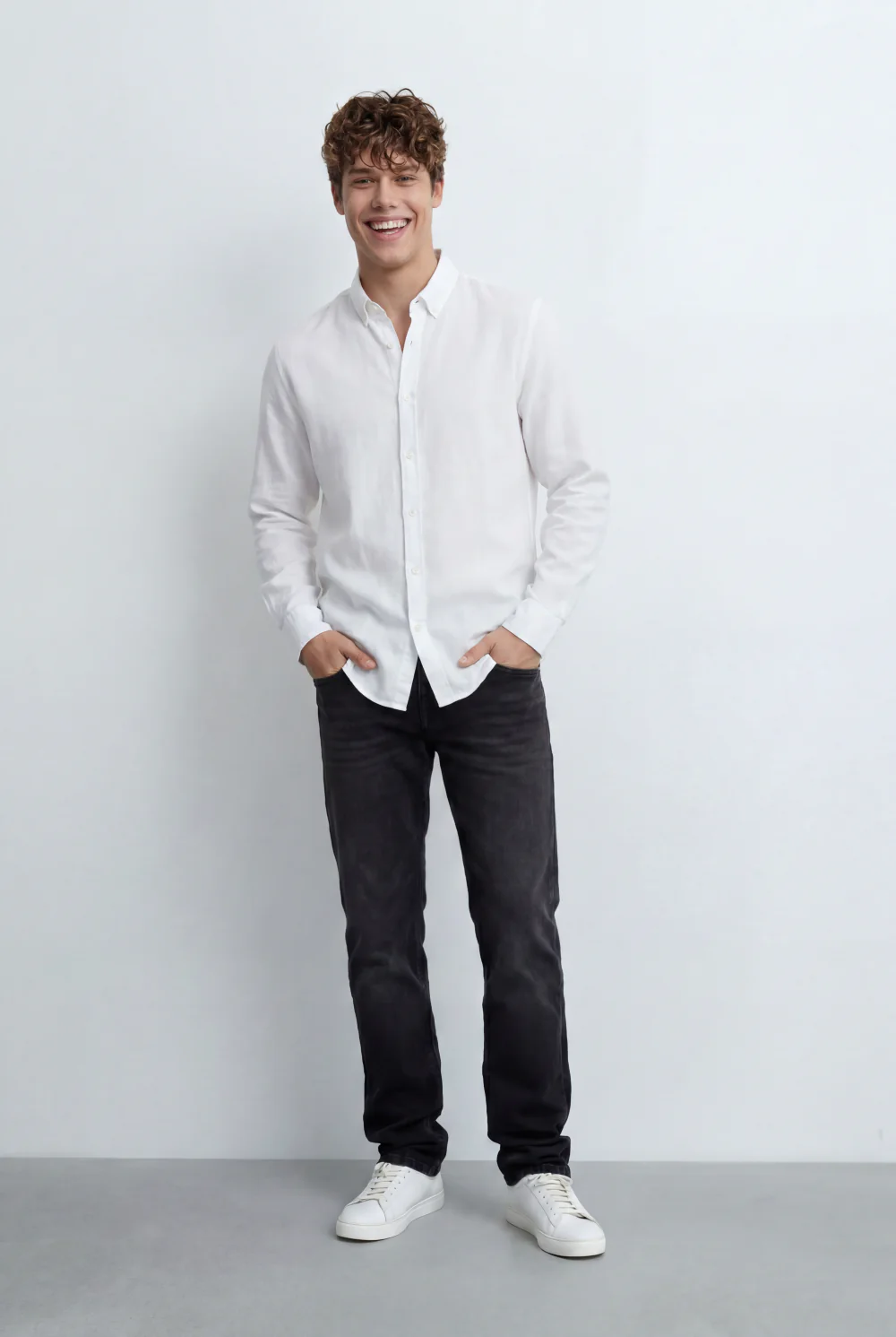 Men’s Tomato Store Button Down Shirt Classic Collar Long Sleeves - Image 3