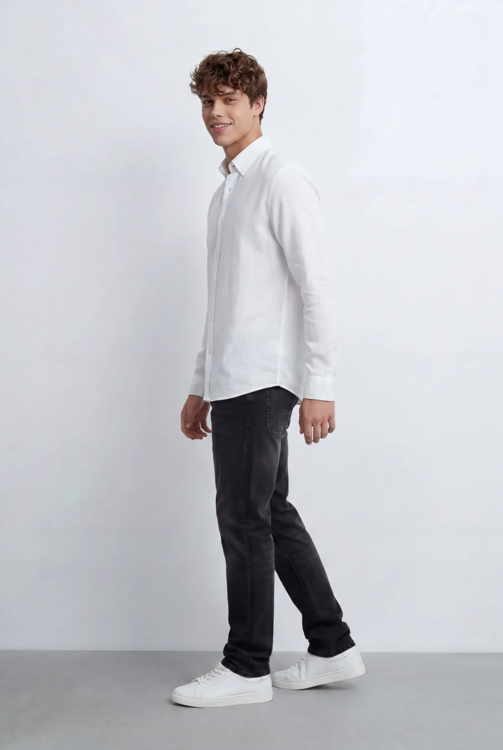 Men’s Tomato Store Button Down Shirt Classic Collar Long Sleeves - Image 4