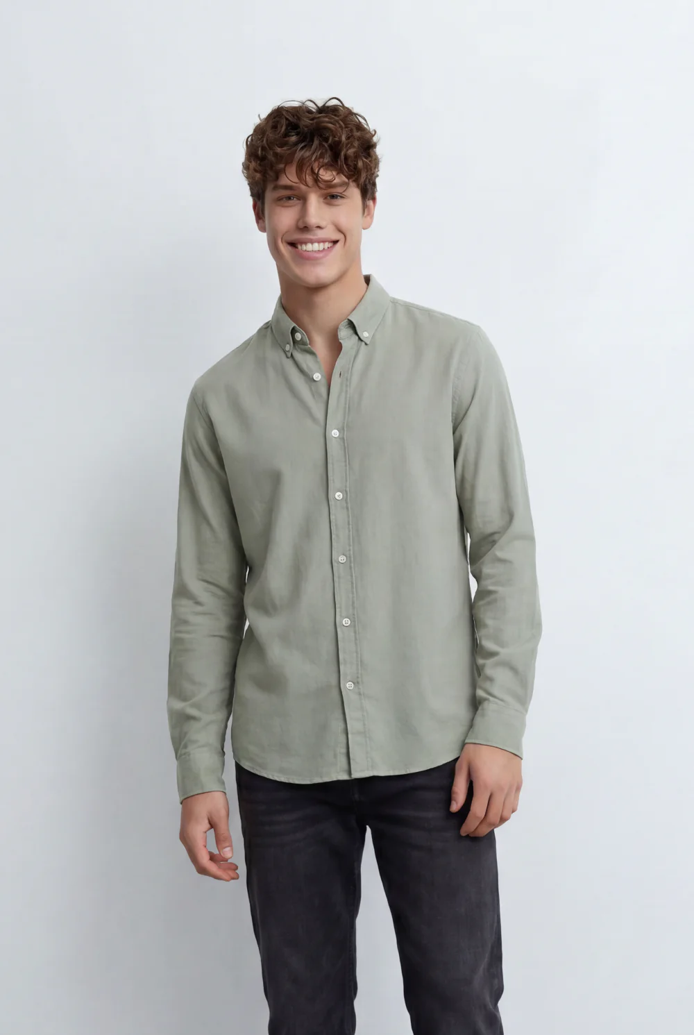 Men’s Tomato Store Button Down Shirt Classic Collar Long Sleeves - Image 9