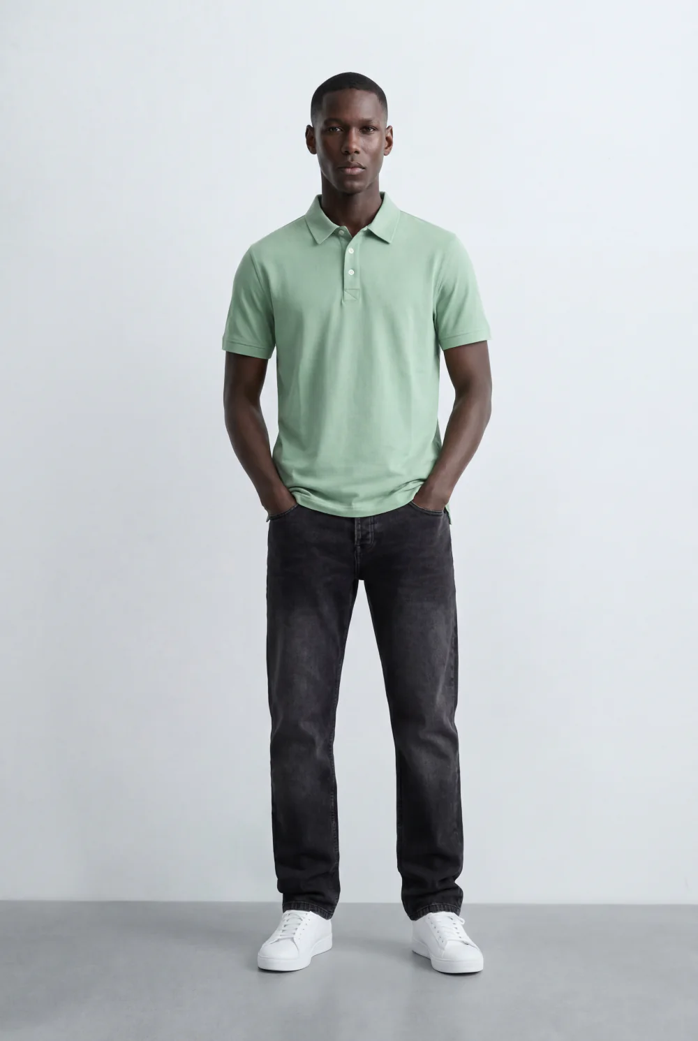 Men’s Tomato Store Classic Polo T-Shirt Clean Minimal Design Two Button Placket - Image 3