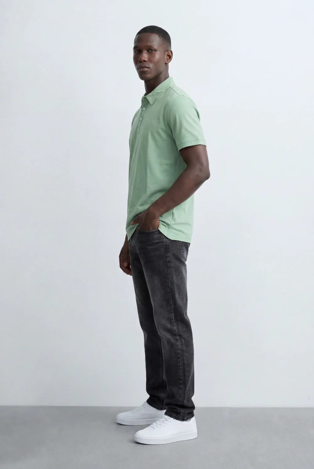 Men’s Tomato Store Classic Polo T-Shirt Clean Minimal Design Two Button Placket - Image 4