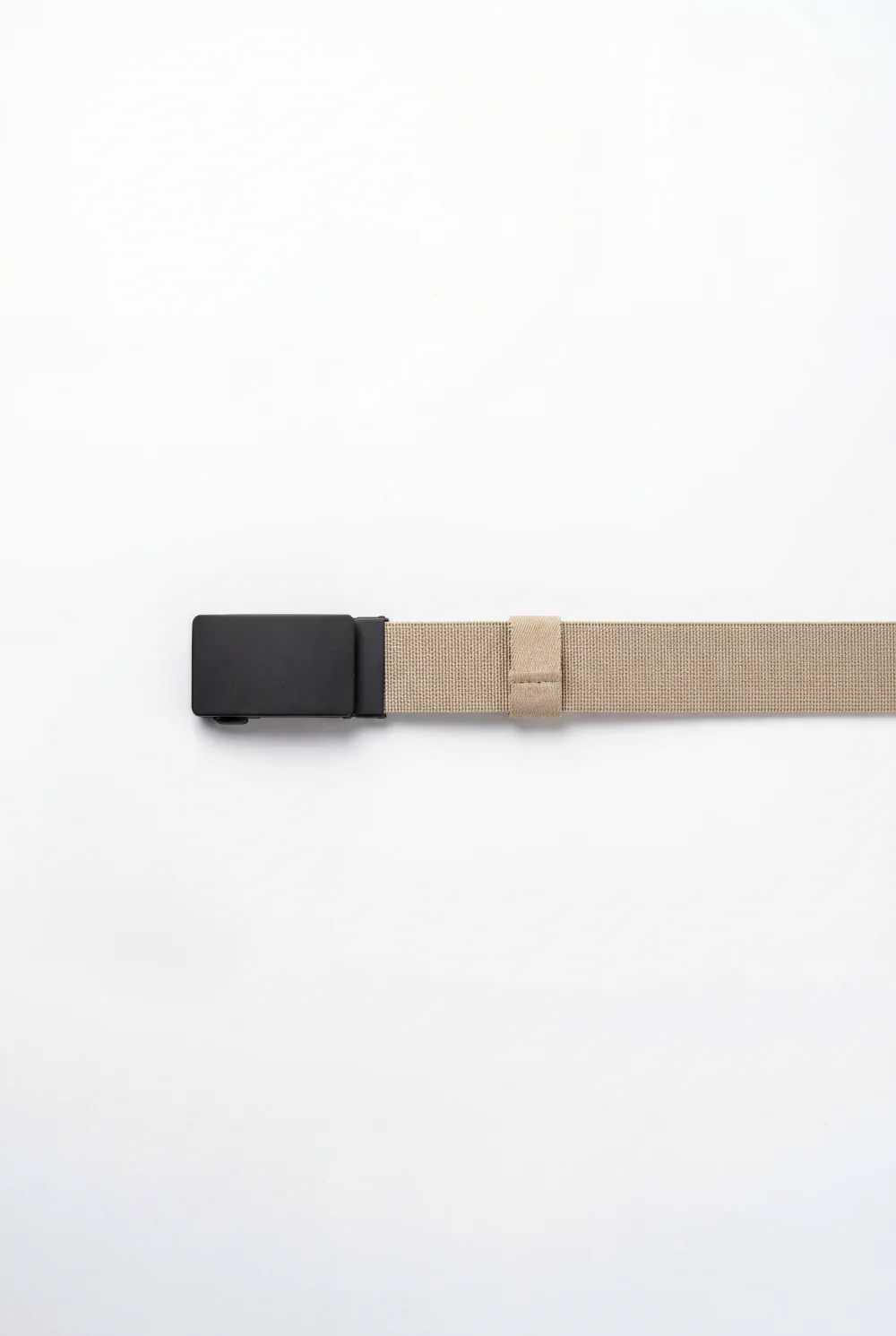 Men’s Tomato Store Clean Web Belt Matte Plate Buckle Smooth Flat Face Simple Lock - Image 3