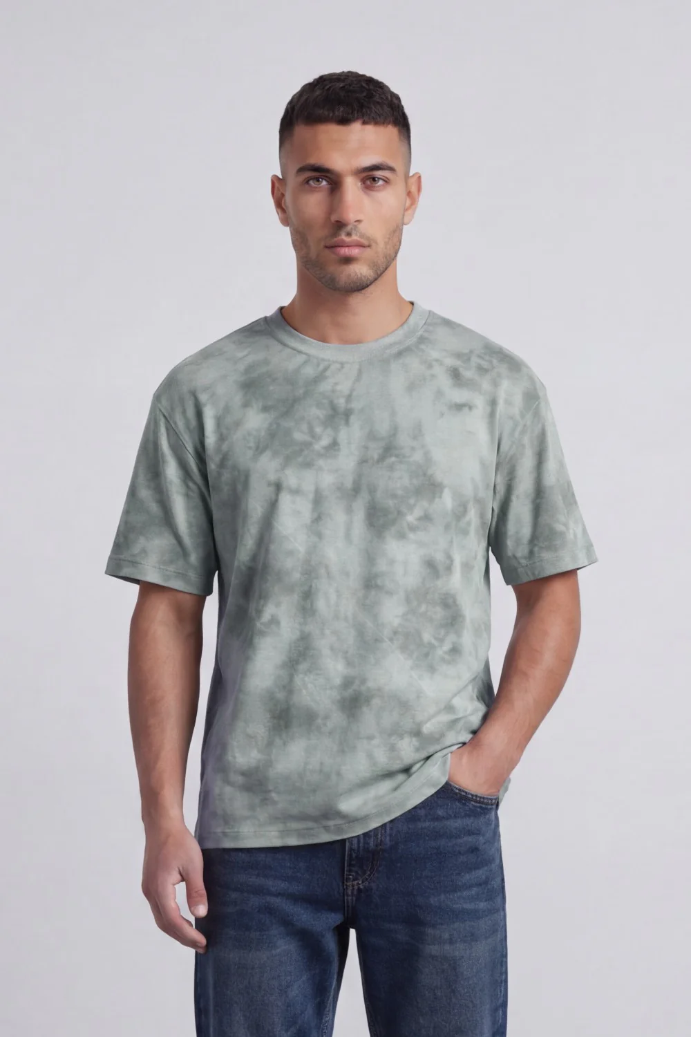 Men’s Tomato Store Cloud Wash T-Shirt Crafted With Crew Neck Drop Shoulder Relaxed Street Fit