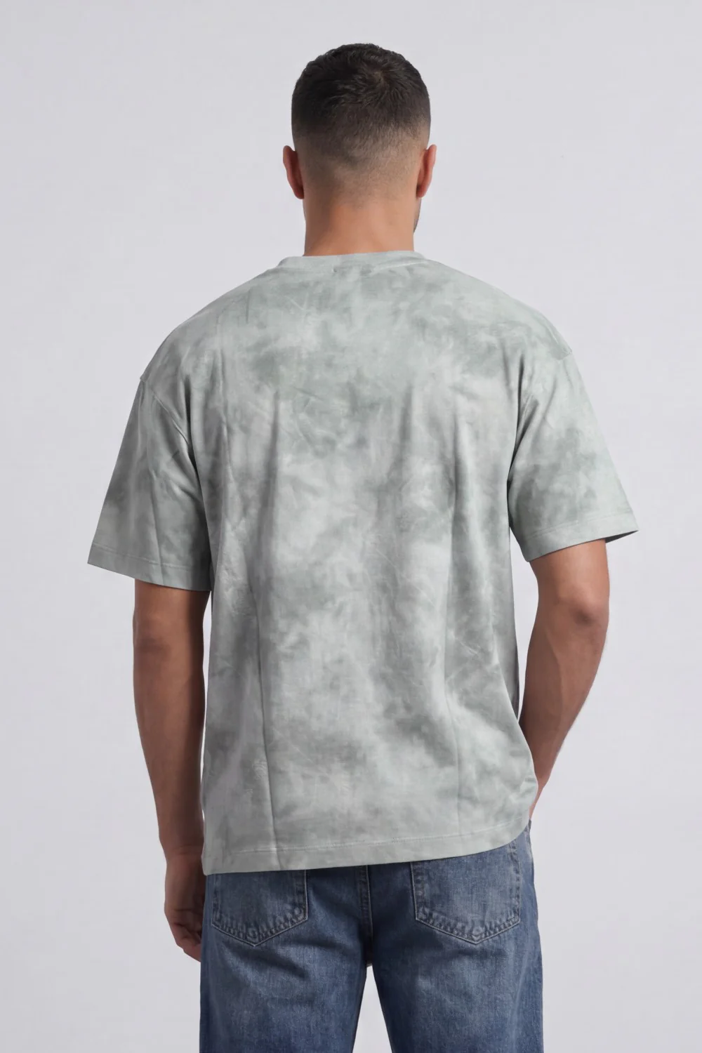 Men’s Tomato Store Cloud Wash T-Shirt Crafted With Crew Neck Drop Shoulder Relaxed Street Fit - Image 2