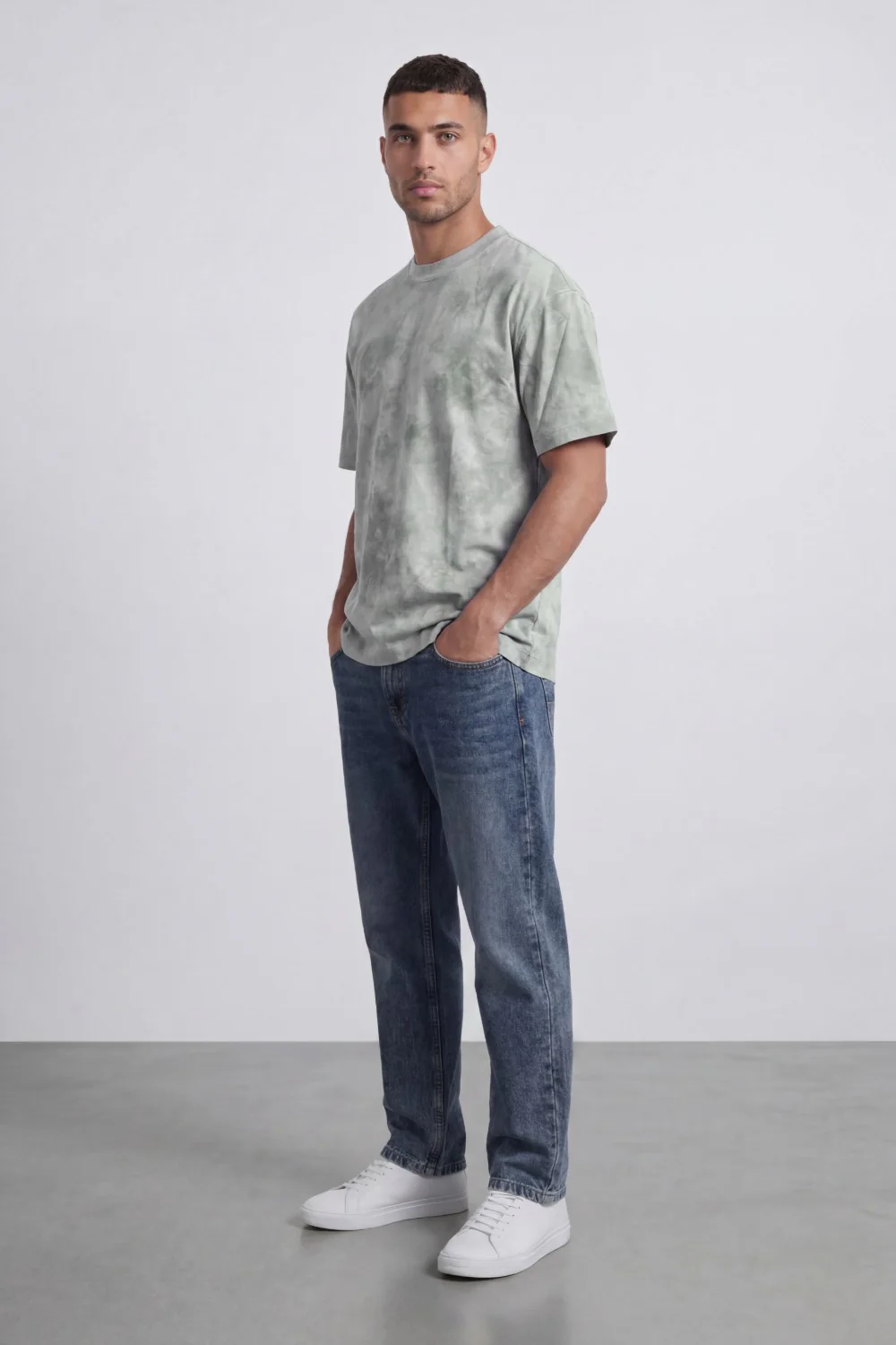 Men’s Tomato Store Cloud Wash T-Shirt Crafted With Crew Neck Drop Shoulder Relaxed Street Fit - Image 3