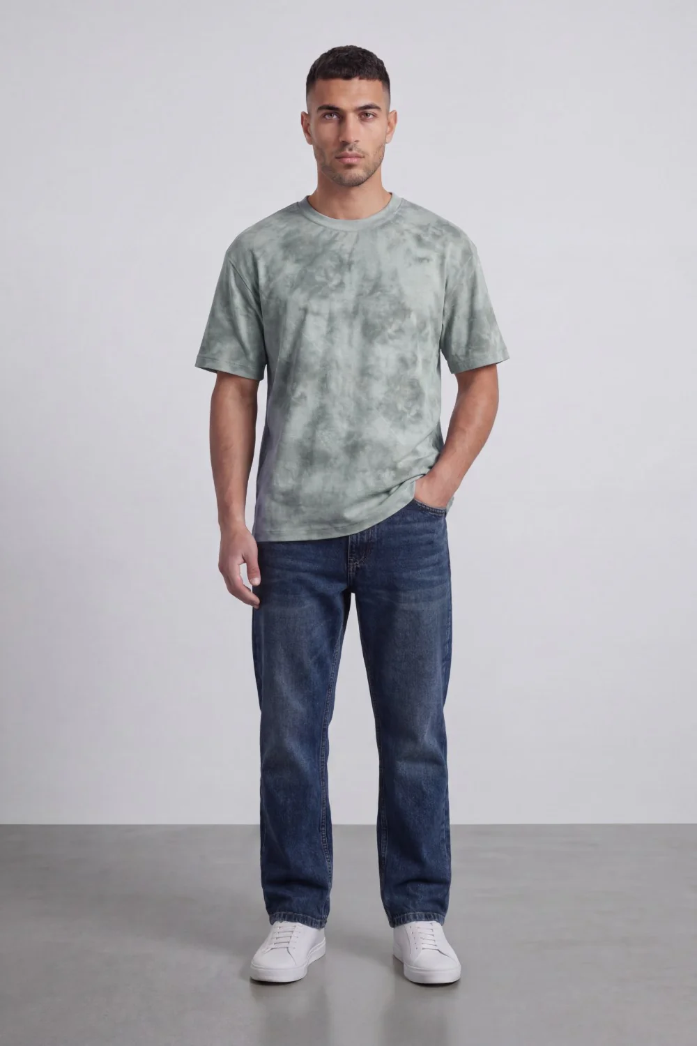 Men’s Tomato Store Cloud Wash T-Shirt Crafted With Crew Neck Drop Shoulder Relaxed Street Fit - Image 4