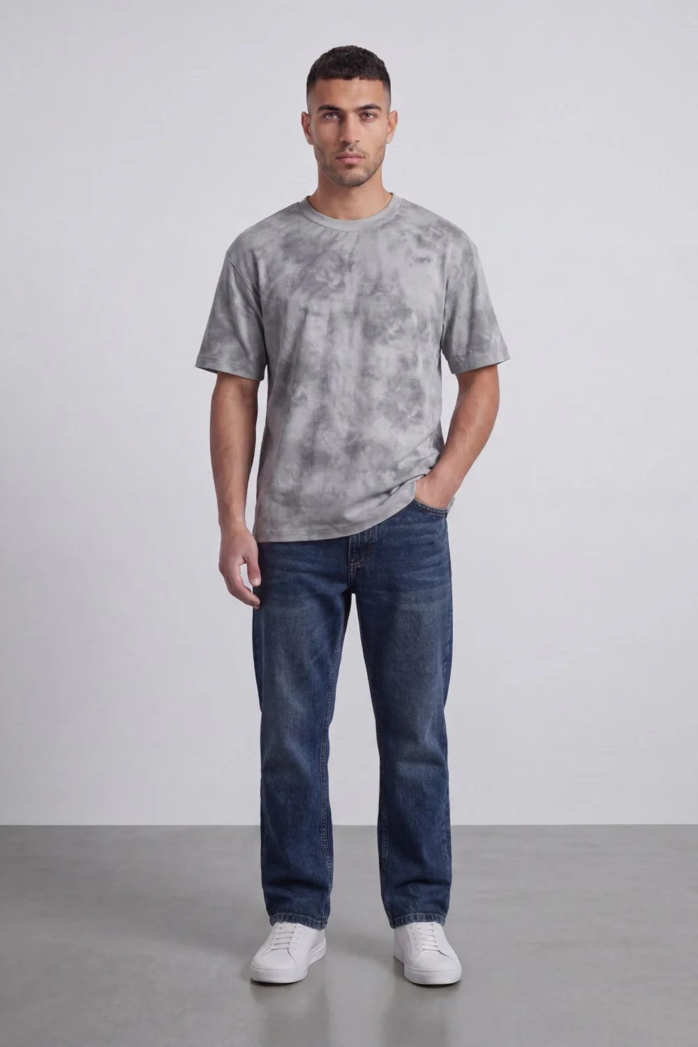 Men’s Tomato Store Cloud Wash T-Shirt Crafted With Crew Neck Drop Shoulder Relaxed Street Fit - Image 7