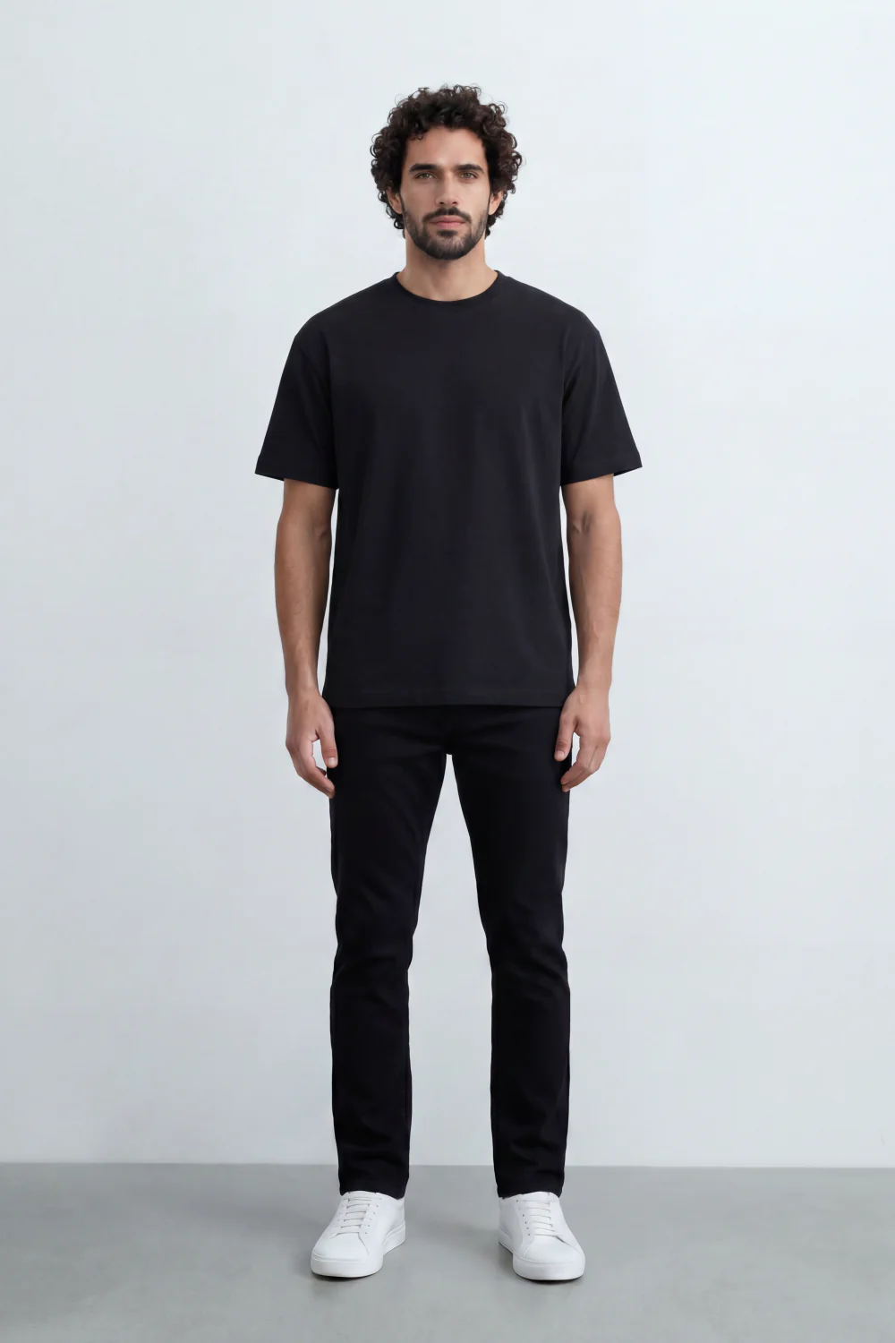 Men’s Tomato Store Debris Splash Back Print T-Shirt Texture Solid Dyed Surface Front Minimal Finish Large Back Typography Relaxed Fit - Image 3