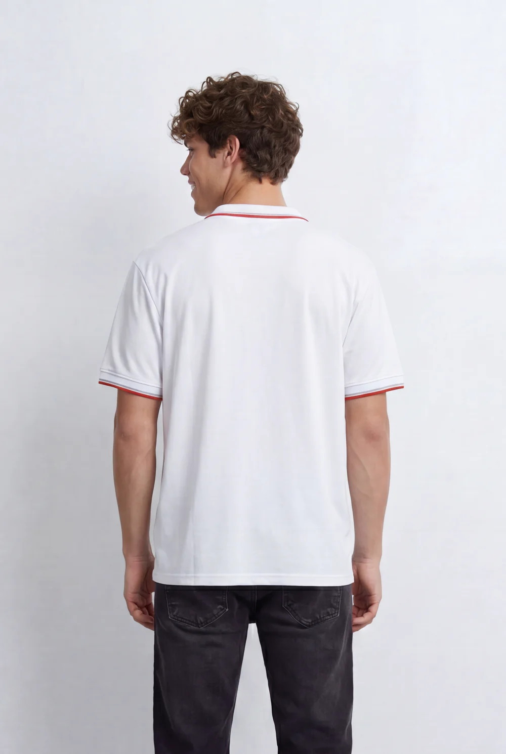 Men’s Tomato Store Delivers Contrast Tipping Details Collar And Sleeves T-Shirt - Image 10