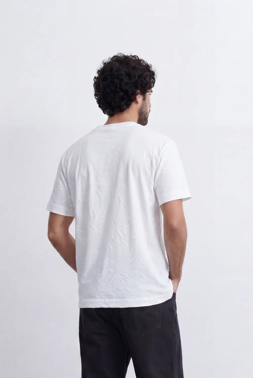 Men’s Tomato Store Essential Crew Neck Tee Clean Solid Surface Minimal Everyday Design Relaxed Comfort Fit - Image 6