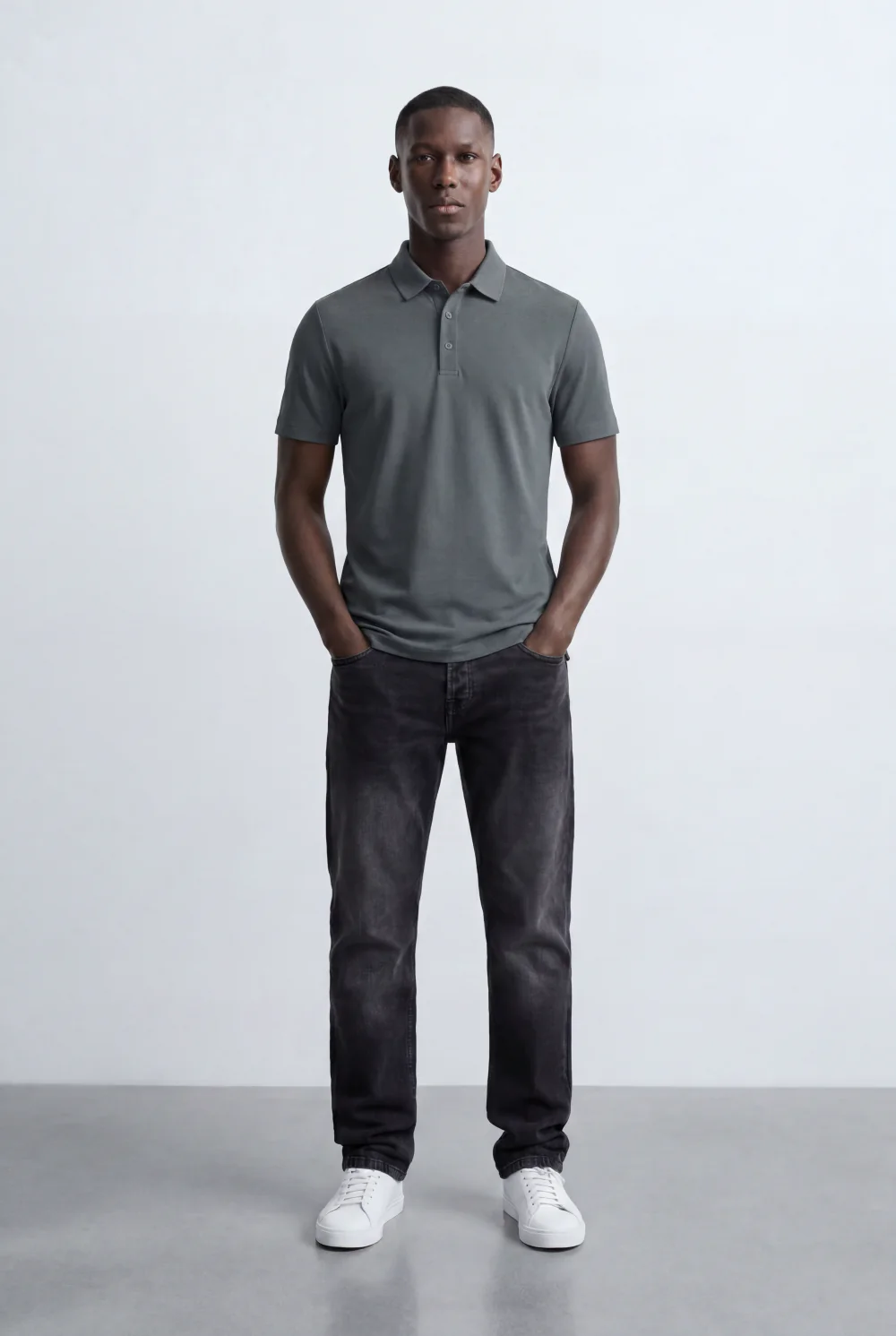 Men’s Tomato Store Essential Pique Polo Clean Solid Design Structured Collar T-Shirt - Image 14