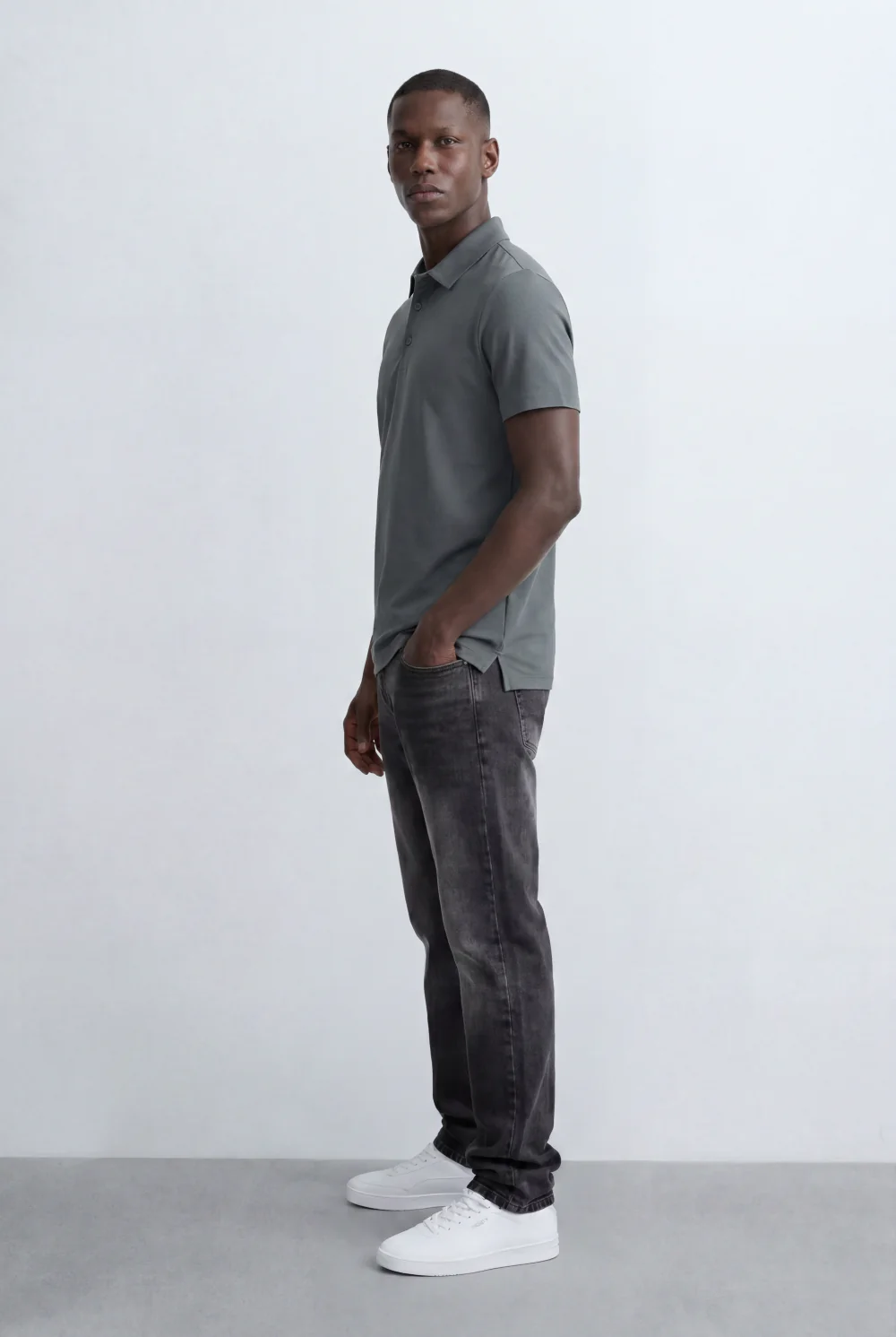 Men’s Tomato Store Essential Pique Polo Clean Solid Design Structured Collar T-Shirt - Image 15