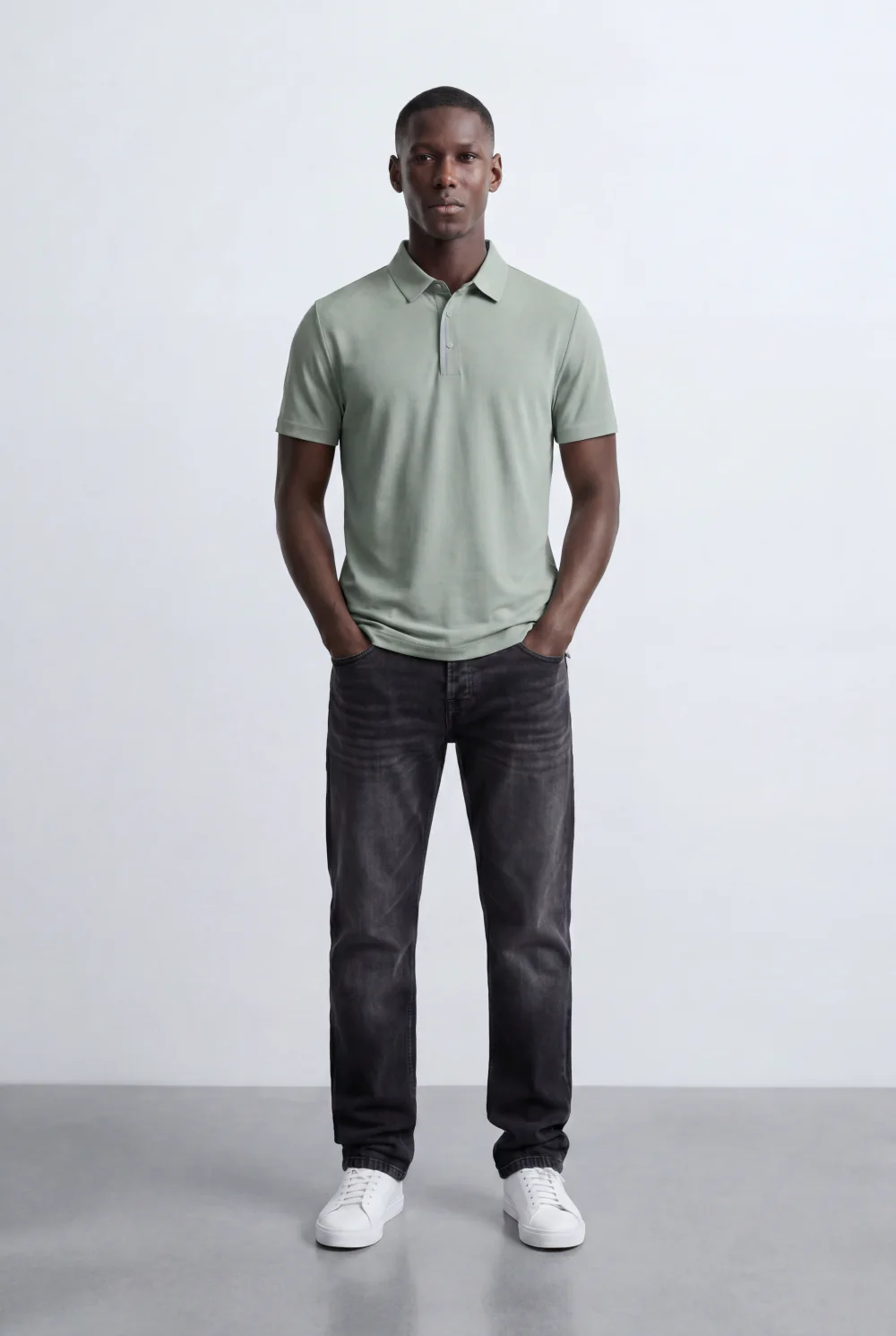 Men’s Tomato Store Essential Pique Polo Clean Solid Design Structured Collar T-Shirt - Image 18