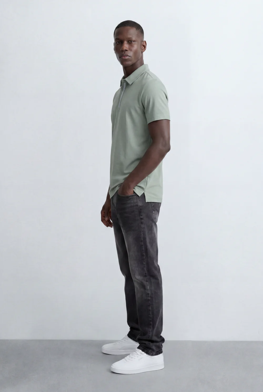 Men’s Tomato Store Essential Pique Polo Clean Solid Design Structured Collar T-Shirt - Image 20