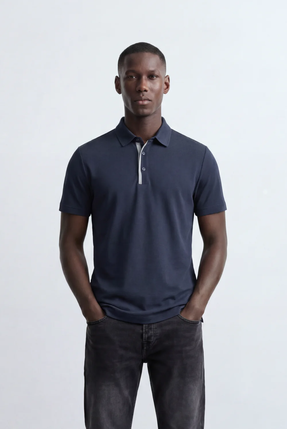 Men’s Tomato Store Essential Pique Polo Clean Solid Design Structured Collar T-Shirt - Image 21