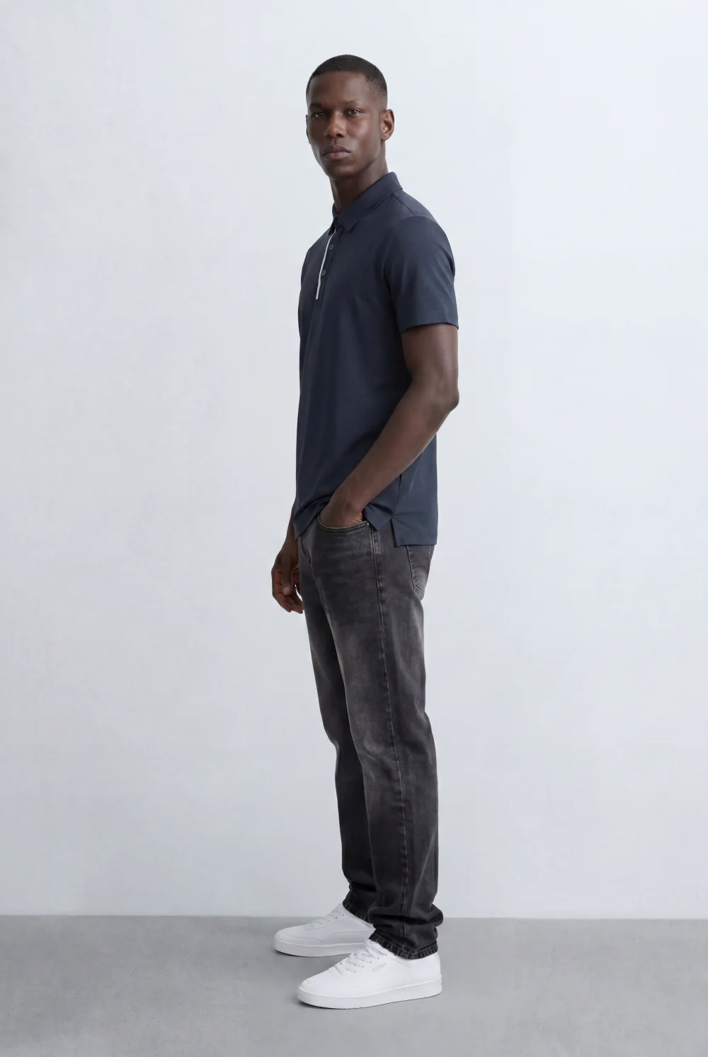 Men’s Tomato Store Essential Pique Polo Clean Solid Design Structured Collar T-Shirt - Image 22