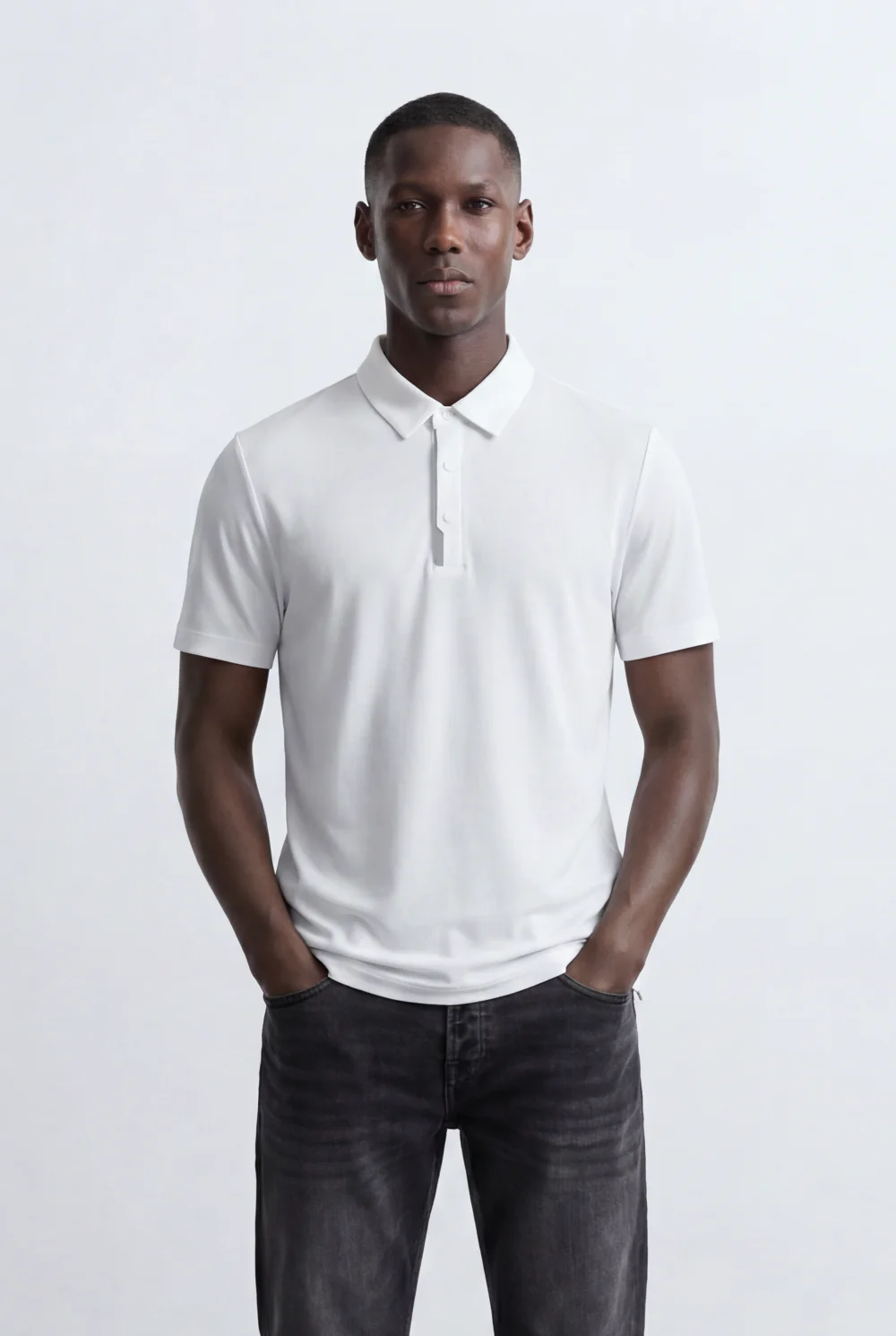 Men’s Tomato Store Essential Pique Polo Clean Solid Design Structured Collar T-Shirt - Image 25
