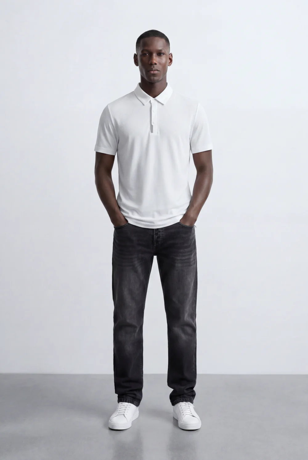 Men’s Tomato Store Essential Pique Polo Clean Solid Design Structured Collar T-Shirt - Image 26