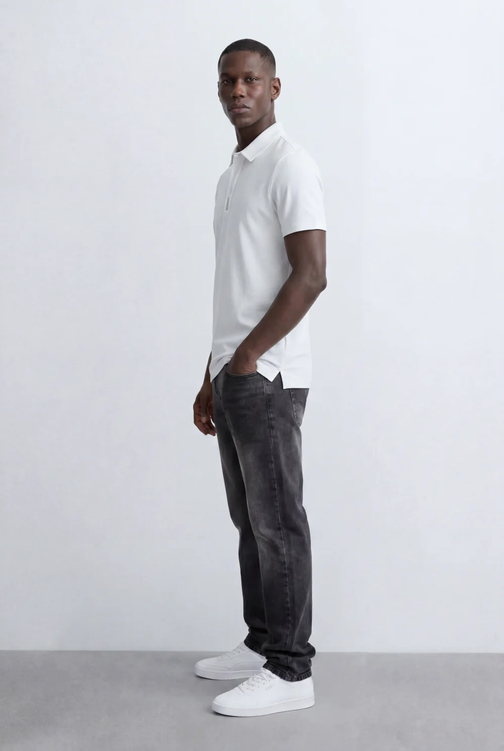 Men’s Tomato Store Essential Pique Polo Clean Solid Design Structured Collar T-Shirt - Image 28