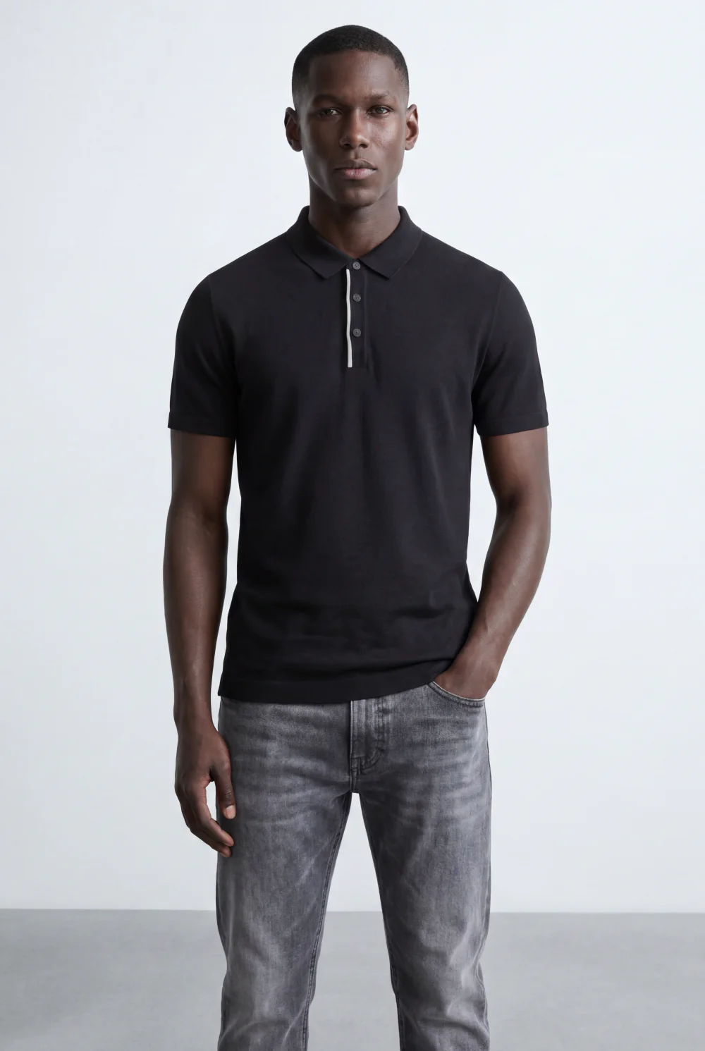 Men’s Tomato Store Essential Pique Polo Clean Solid Design Structured Collar T-Shirt - Image 5