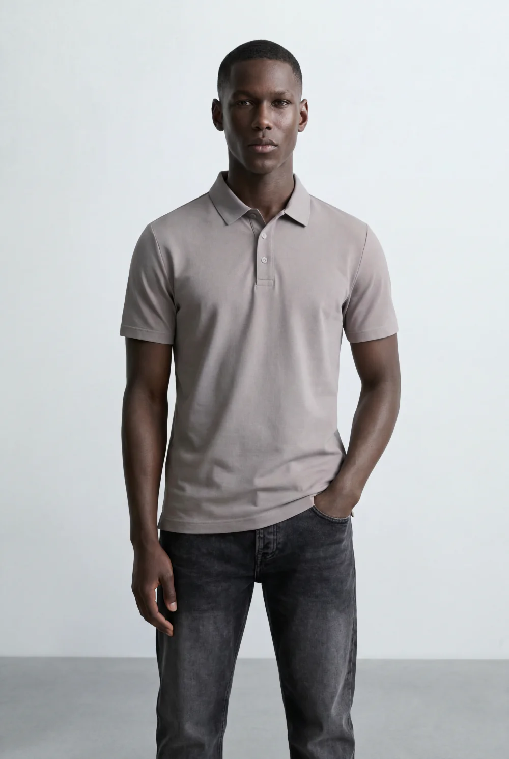 Men’s Tomato Store Essential Pique Polo Clean Solid Design Structured Collar T-Shirt - Image 9