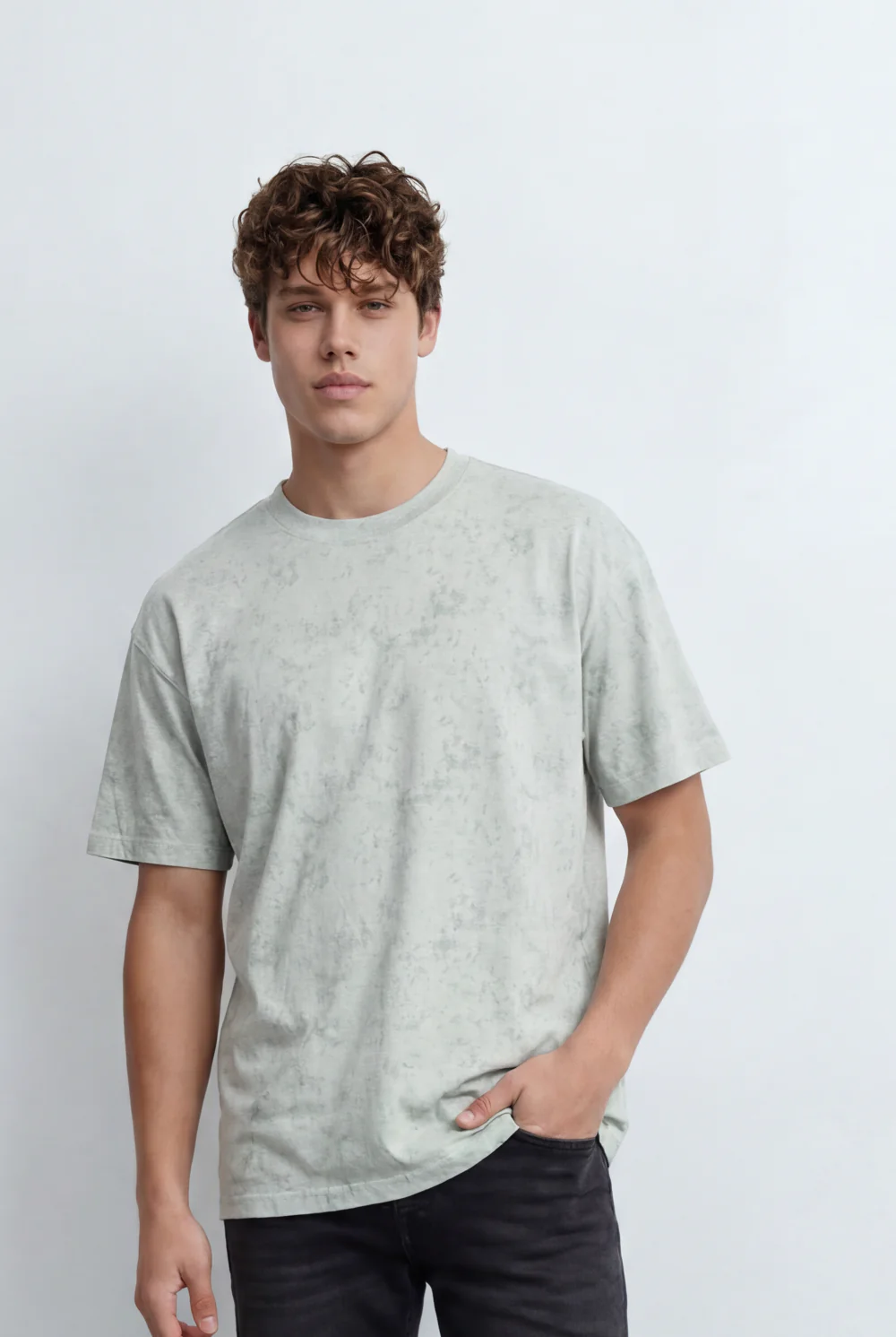 Men’s Tomato Store Everyday Washed Texture T-Shirt Built With A Relaxed Street Shape - Image 5