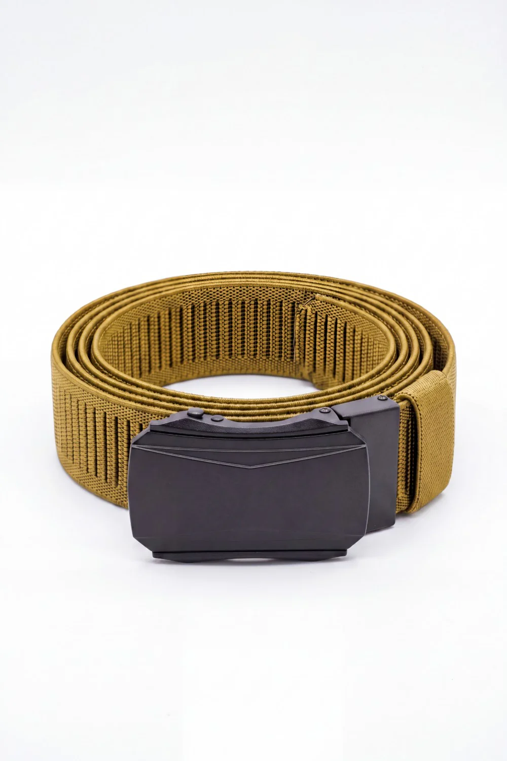 Men’s Tomato Store Faceted Buckle Web Belt With Stretch Woven Strap Push Lock Closure - Image 10