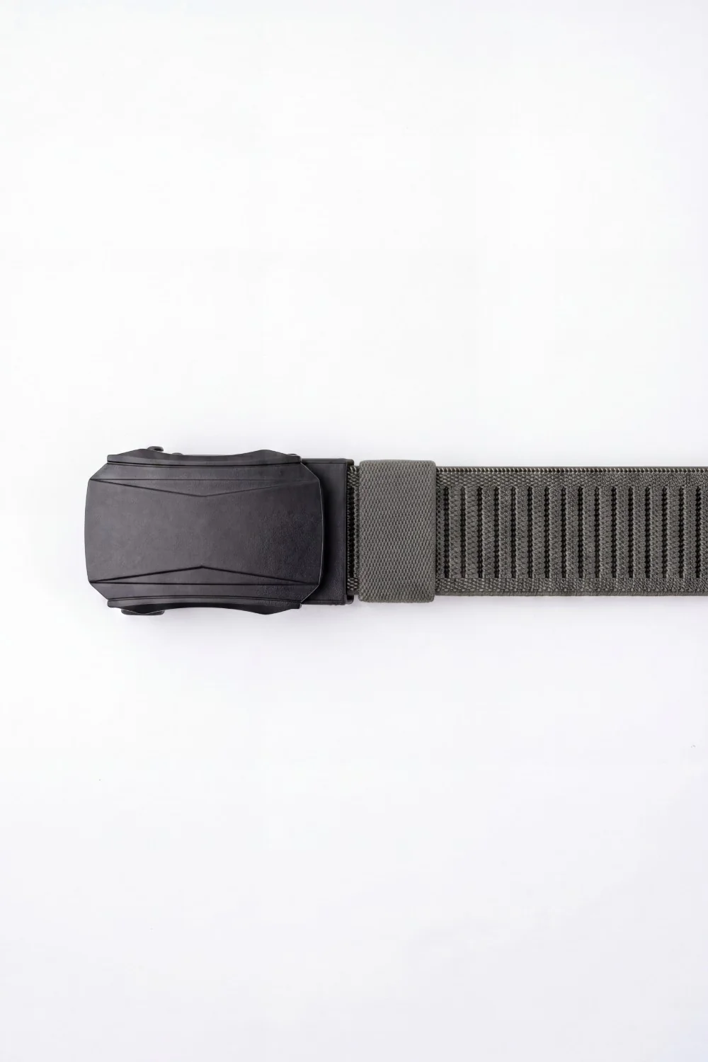 Men’s Tomato Store Faceted Buckle Web Belt With Stretch Woven Strap Push Lock Closure - Image 3