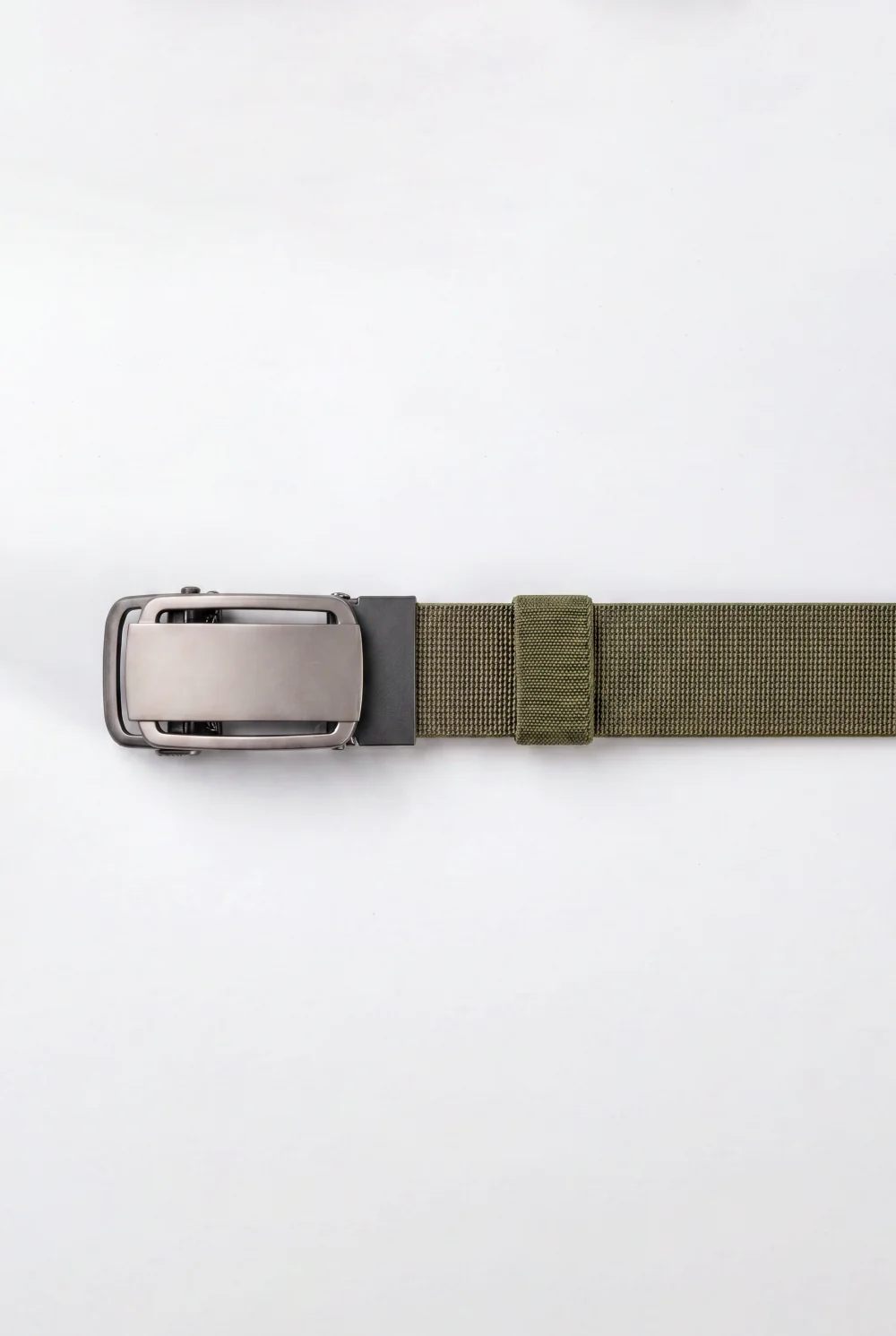 Men’s Tomato Store Glide Frame Stretch Belt With Woven Elastic Strap Brushed Plate Buckle - Image 12