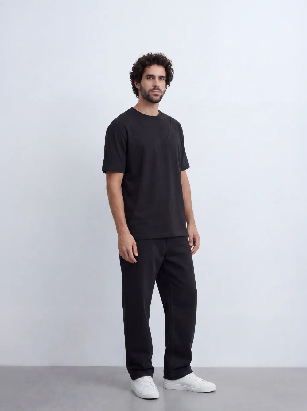 Men’s Tomato Store Layered V Neck T-Shirt Double Seam Front Yoke Detail Clean Minimal Relaxed Fit - Image 3