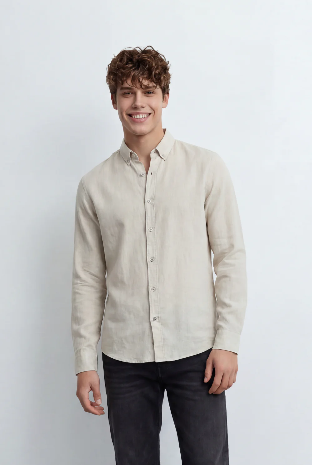 Men’s Tomato Store Linen Blend Shirt Breathable Natural Texture Button Down - Image 5