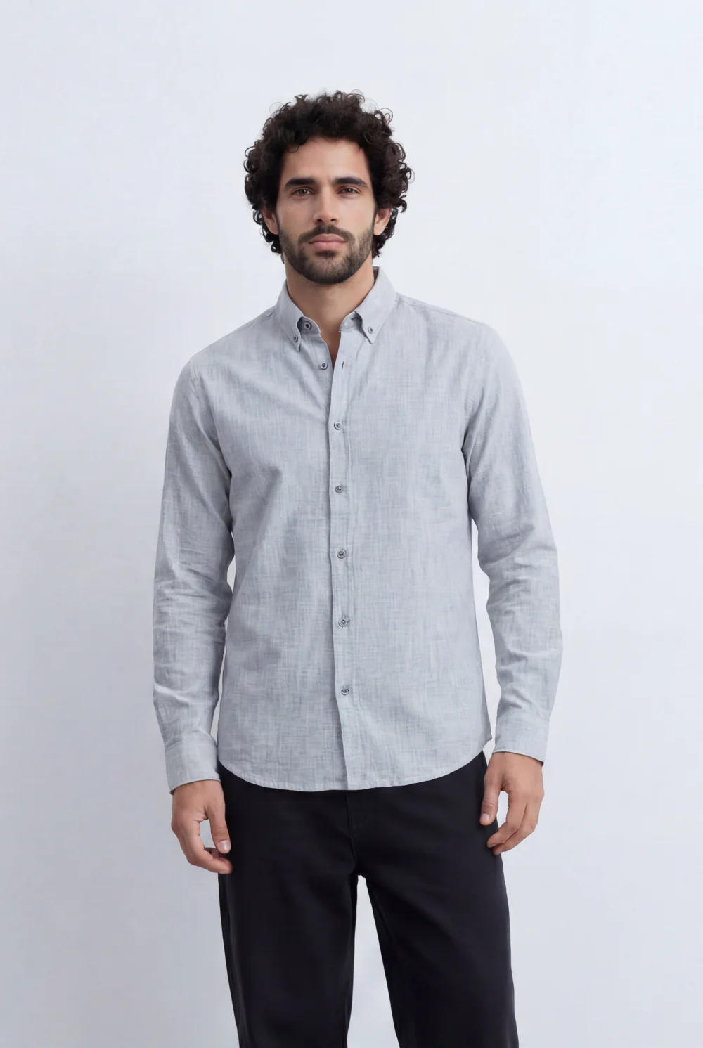 Men’s Tomato Store Linen Touch Shirt Natural Melange Texture Button Down - Image 13