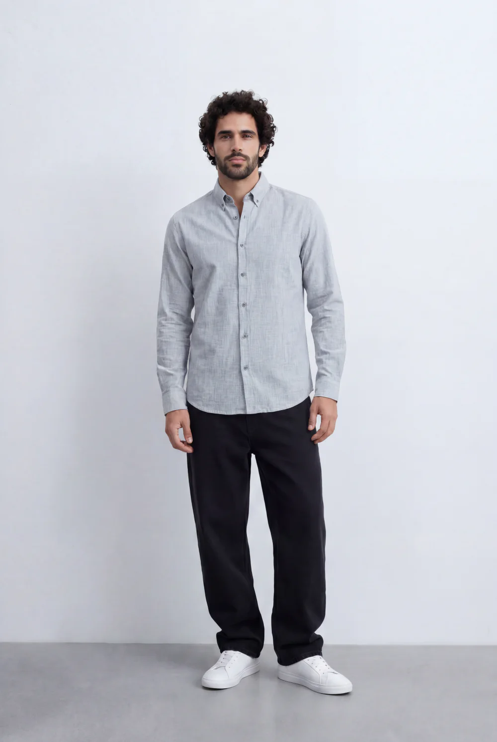 Men’s Tomato Store Linen Touch Shirt Natural Melange Texture Button Down - Image 15