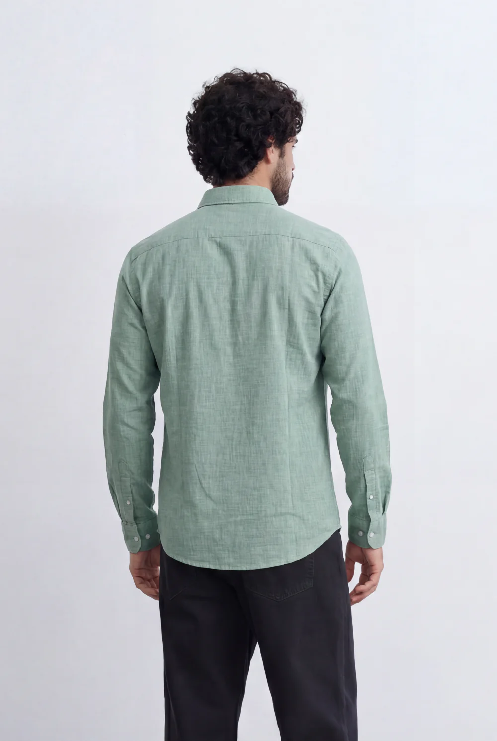 Men’s Tomato Store Linen Touch Shirt Natural Melange Texture Button Down - Image 18