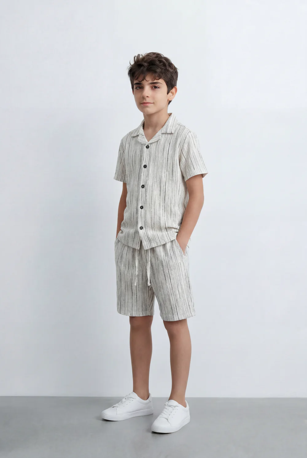 Boy’s Tomato Store Matching Set Featuring Textured Resort Regular Fit Outfit - Image 8