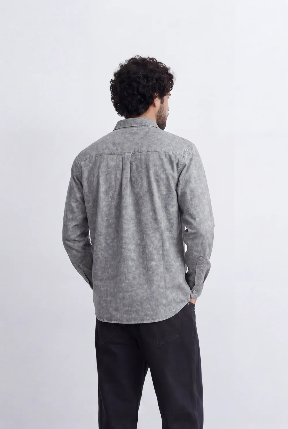 Men’s Tomato Store Mineral Wash Utility Shirt Dual Flap Pocket Design Faded Vintage Surface Snap Button - Image 14