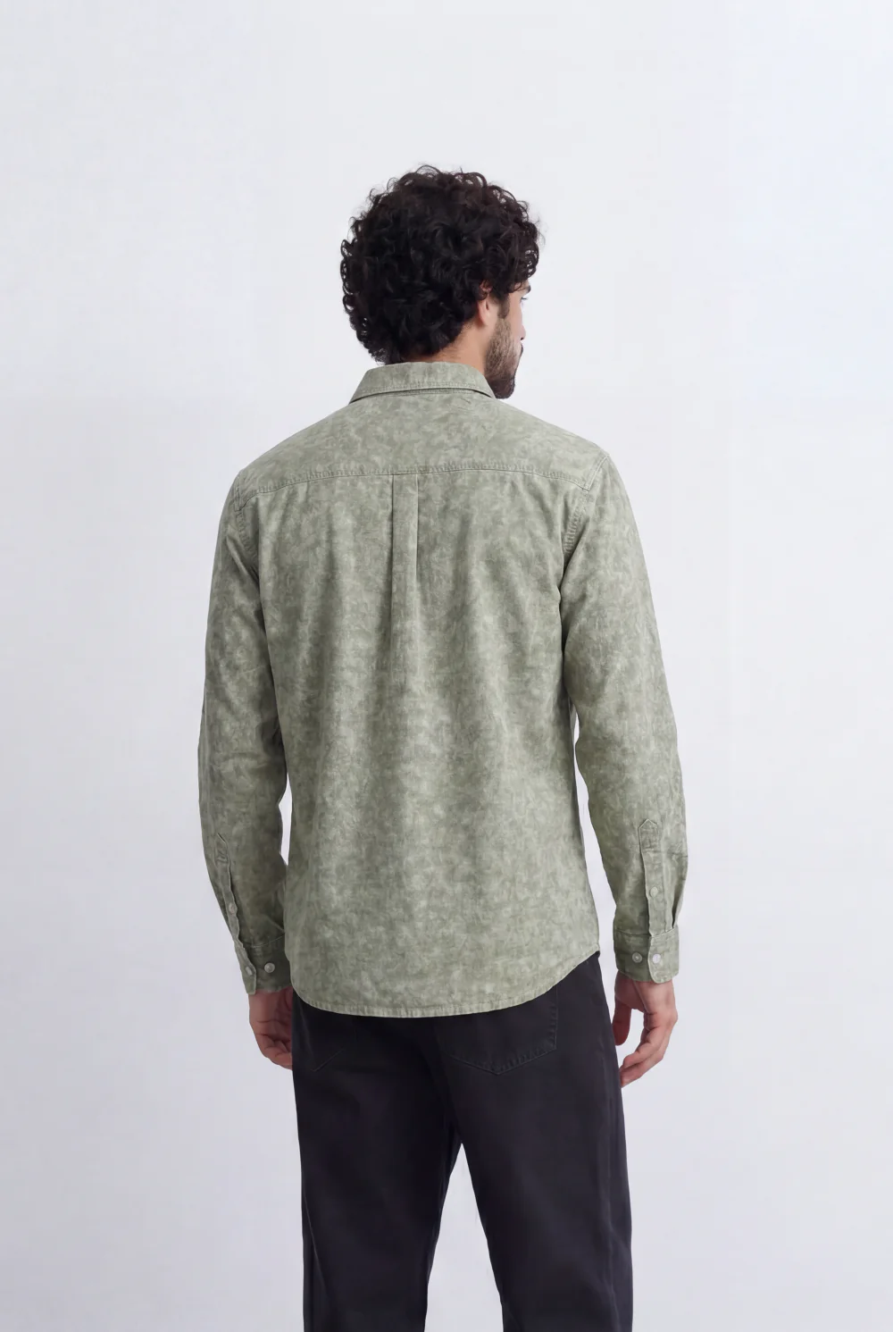 Men’s Tomato Store Mineral Wash Utility Shirt Dual Flap Pocket Design Faded Vintage Surface Snap Button - Image 2