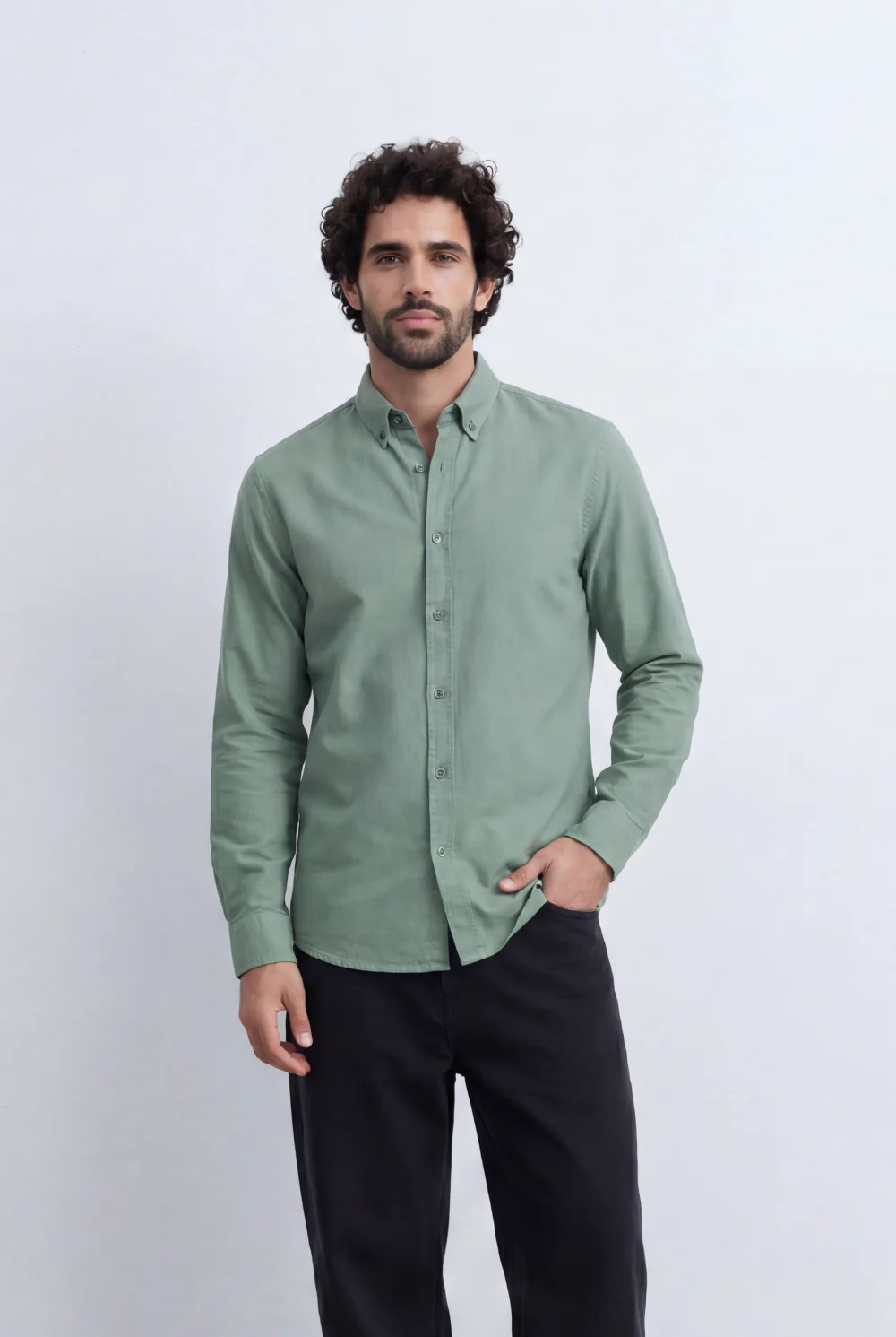 Men’s Tomato Store Minimal Button Down Shirt Soft Touch Fabric Slim Fit Tailored - Image 21