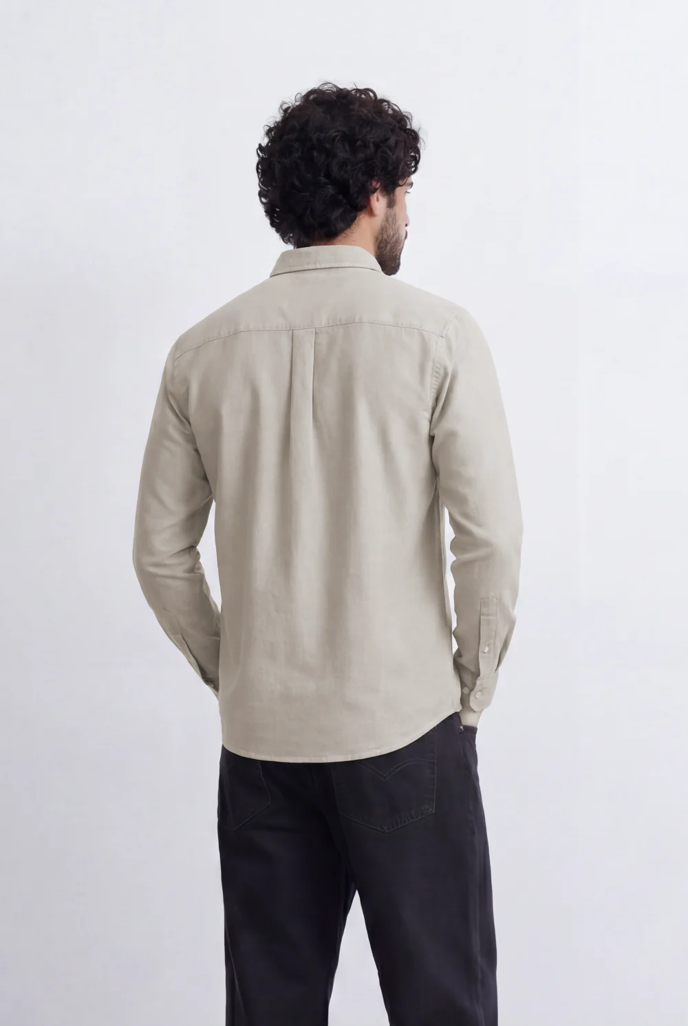 Men’s Tomato Store Minimal Button Down Shirt Soft Touch Fabric Slim Fit Tailored - Image 6