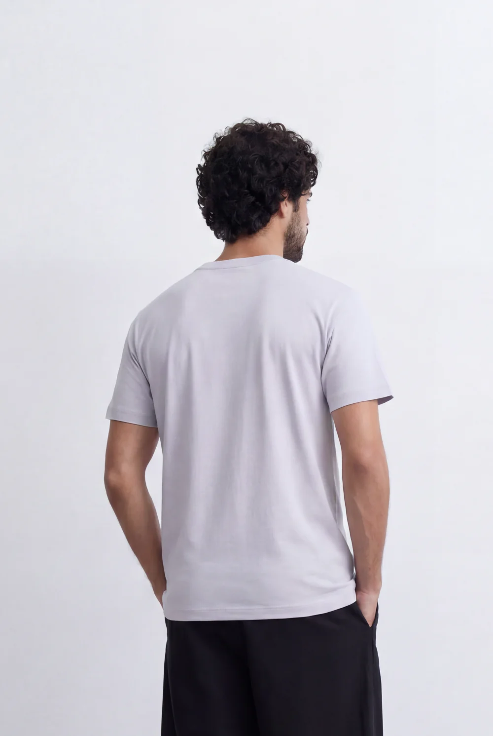 Men’s Tomato Store Minimal Contrast Trim T-Shirt Clean Athletic Inspired Design Shoulder Piping Detail - Image 6