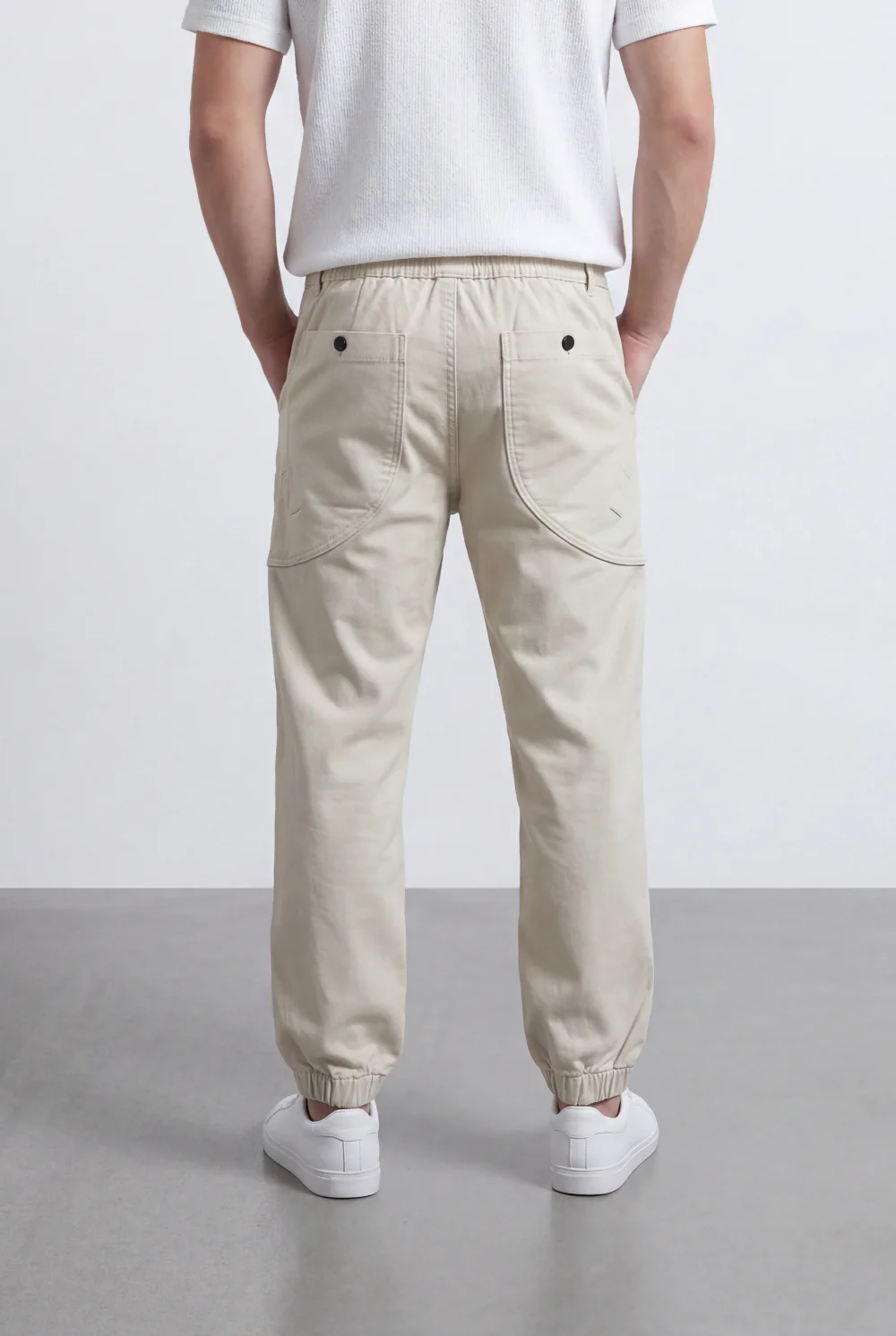 Men’s Tomato Store Modern Sarouel Jogger Elastic Drawstring Waist Streamlined Panel Seam Detail - Image 10