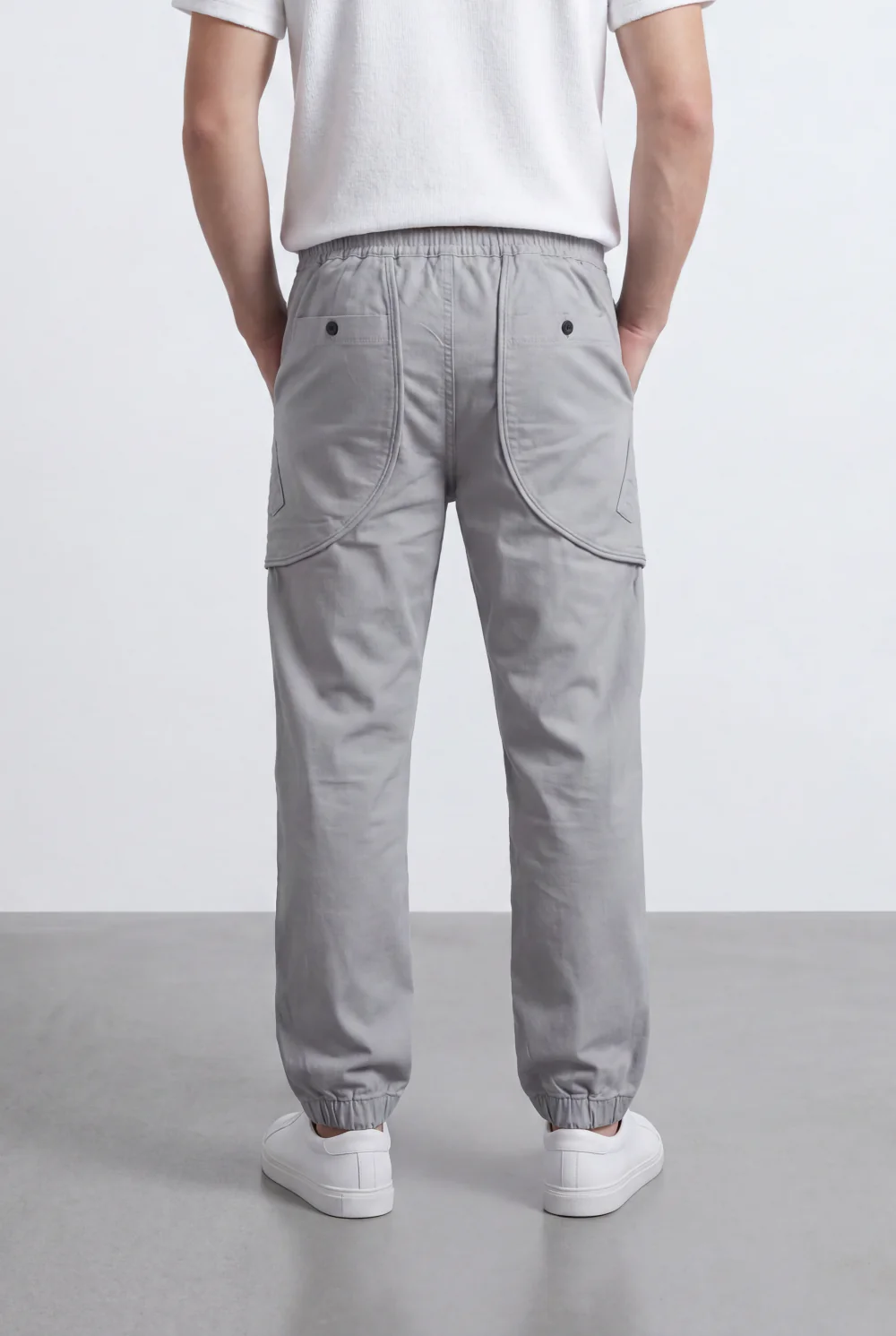 Men’s Tomato Store Modern Sarouel Jogger Elastic Drawstring Waist Streamlined Panel Seam Detail - Image 14