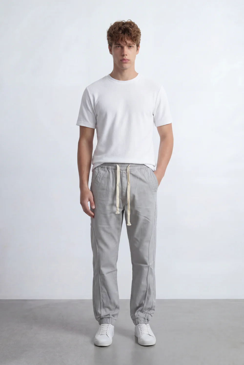 Men’s Tomato Store Modern Sarouel Jogger Elastic Drawstring Waist Streamlined Panel Seam Detail - Image 15